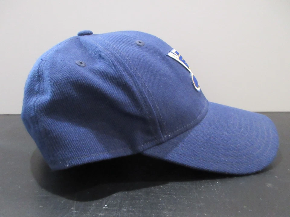 St. Louis Blues Hat Cap Strap Back Blue Yellow NHL Hockey Logo Reebok Mens - Image 4 of 4