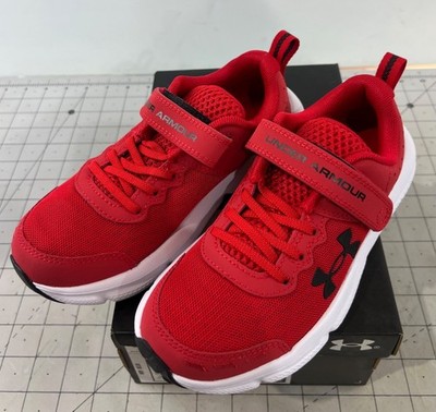 Under Armour Assert 10 AC Running Shoes Red, Sz. 1 Youth Boys New