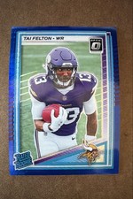 2025 Panini Donruss Optic - Rated Rookie Tai Felton #239 Blue Prizm /249 (RC)