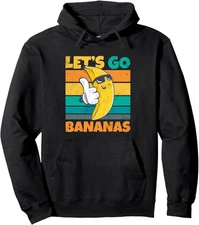HOT-Retro Vintage Funny Banana Meme Let Go Banana Cool Unisex Hooded Sweatshirt