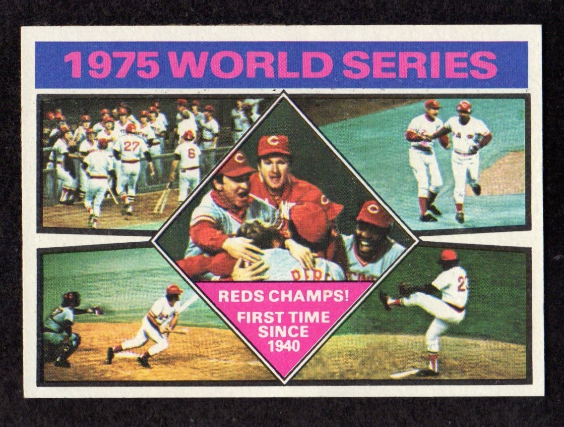 1976 Topps #462 Cincinnati Reds World Series Champs Baseball Card NM+
