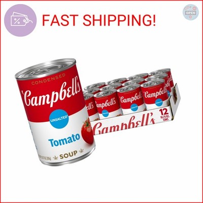 Campbell's Condensed Unsalted Tomato Soup, 10.75 oz Can (12 Pack)