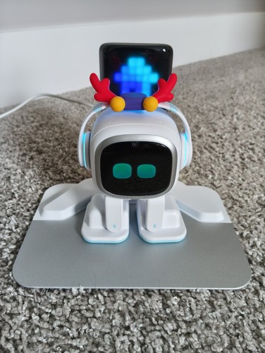 Living AI EMO Interactive Desktop Pet Robot Go Home Version (White) with ChatGPT