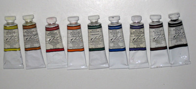 Used 9 Lot M. Graham & Co. Professional Artist Watercolor paint tubes ~Free Ship
