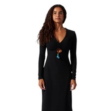 The Wolf Gang - NWT Samara Dress Black Maxi Chic Black Long Sleeve Dress Sz S