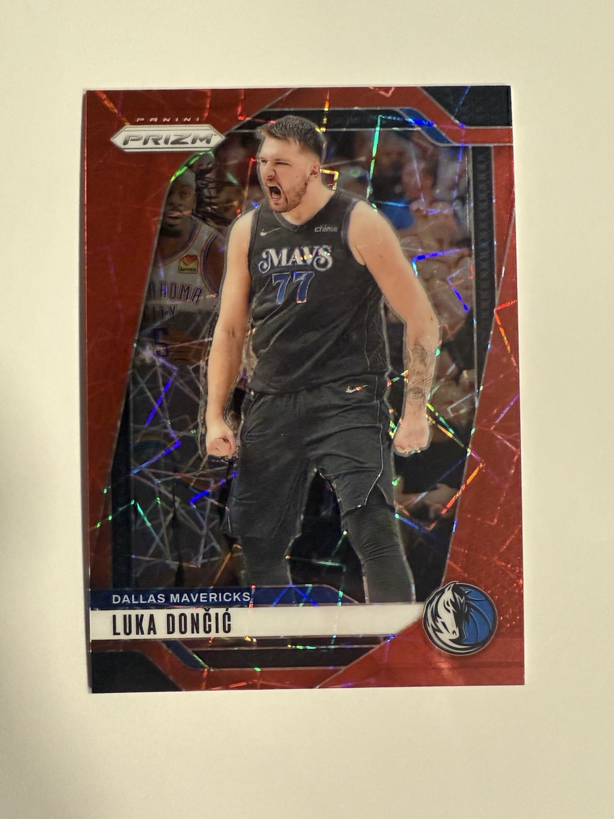 2024-25 Panini Prizm Luka Doncic Red Lazer Prizm 04/35 #89