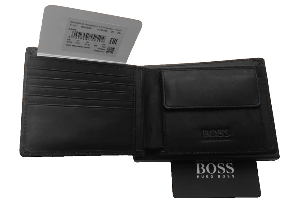 New Men's Hugo Boss  Genuine Leather Wallet for Credit Card, Notes & Coins - Image 3 of 4