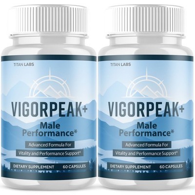 (2 Pack) Vigor Peak+ Advanced Male Max Support Supplement Vigorpeak 120 Capsules
