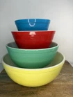 Pyrex Primary Color Nesting Mixing Bowls Set 401, 402, 403, 404