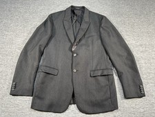Z Zegna Blazer Mens 50 Regular Gray Wool Drop 8 Deco Designer Suit Jacket