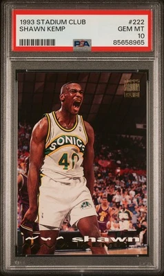 1993 Stadium Club - Shawn Kemp #222 PSA 10 POP 2! - Image 1 of 2