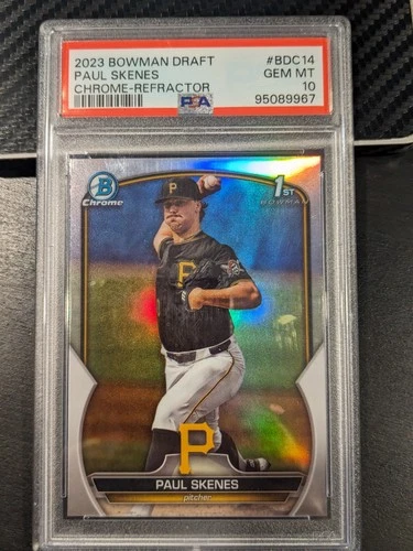 2023 Bowman Chrome PAUL SKENES 1st REFRACTOR PIRATES Rookie RC GEM MINT PSA10
