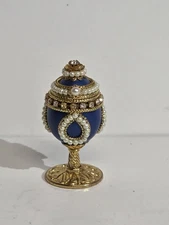 Kings Point Designs  blue Quall Egg trinket case