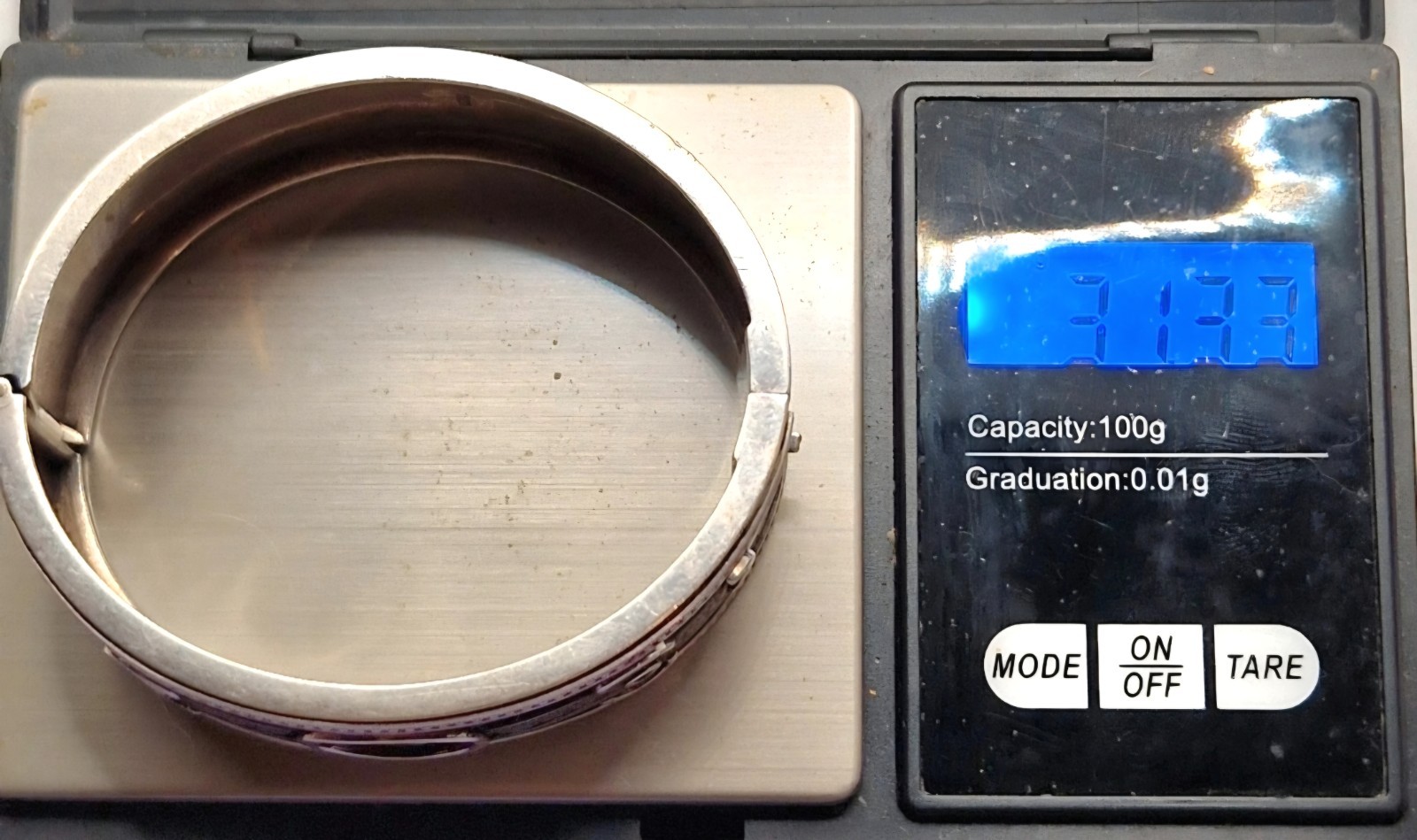 Antique Edwardian Solid Silver Hinged Bangle Birm… - image 11