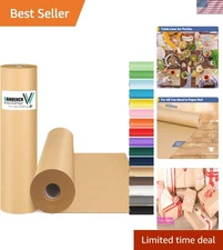 Eco-Friendly 17.5" x 1800" Brown Paper Roll – Ideal for Wrapping & Creative Uses