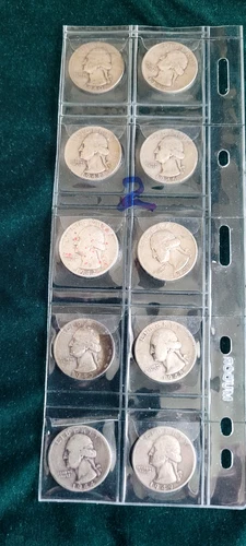 (10) US 1940-1949 Quarters, Pre 64  90% Silver ** Actual  PHOTO Rare 40's group