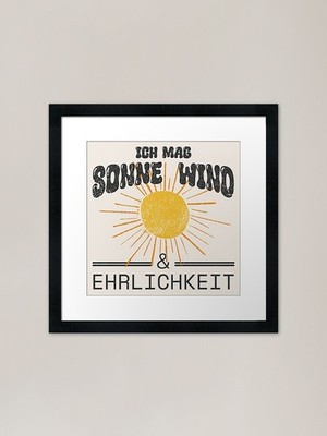 Ehrlichkeit in der Energiepolitik | Sonne, gewinne gerahmtes Wandbild Poster Leinwanddruck Bild