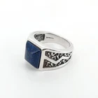 Carolyn Pollack Lapis Lazuli Silver Ring 925 Sterling Silver Vtg Chunky Size V