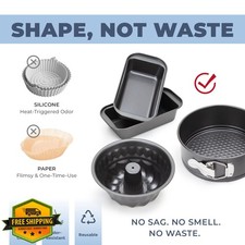 CARTMAN 4pc Air Fryer Bakeware Set Non-Stick Springform Loaf Pans Ninja Cosori