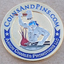 Coins and Pins Self Promo Geocoin - Activated  Adoptable - TB65T9Z
