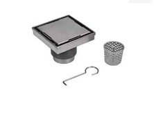 Oatey Designline 4" x 4" Stainless Steel Square Shower Drain.