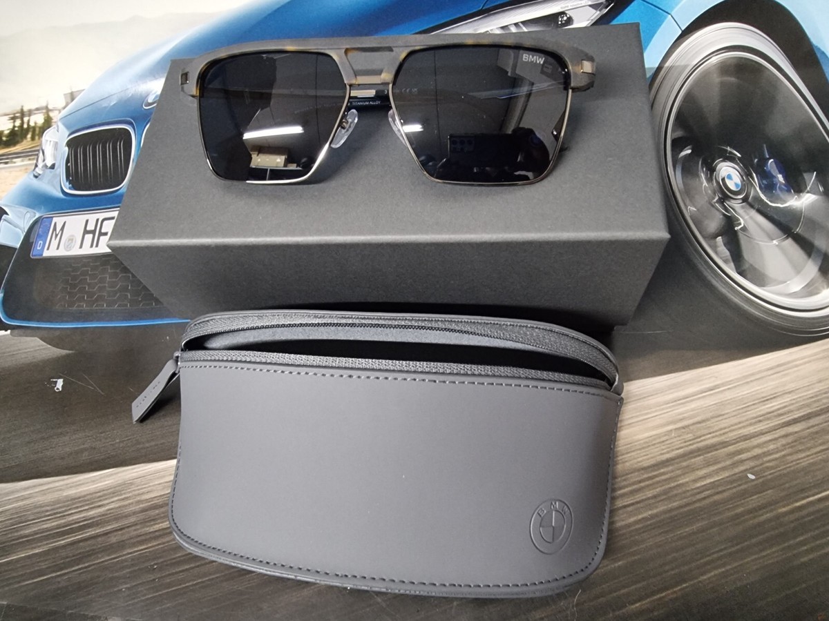 NEW GENUINE BMW NAVIGATOR STYLE TITANIUM HAVANA SUNGLASSES 