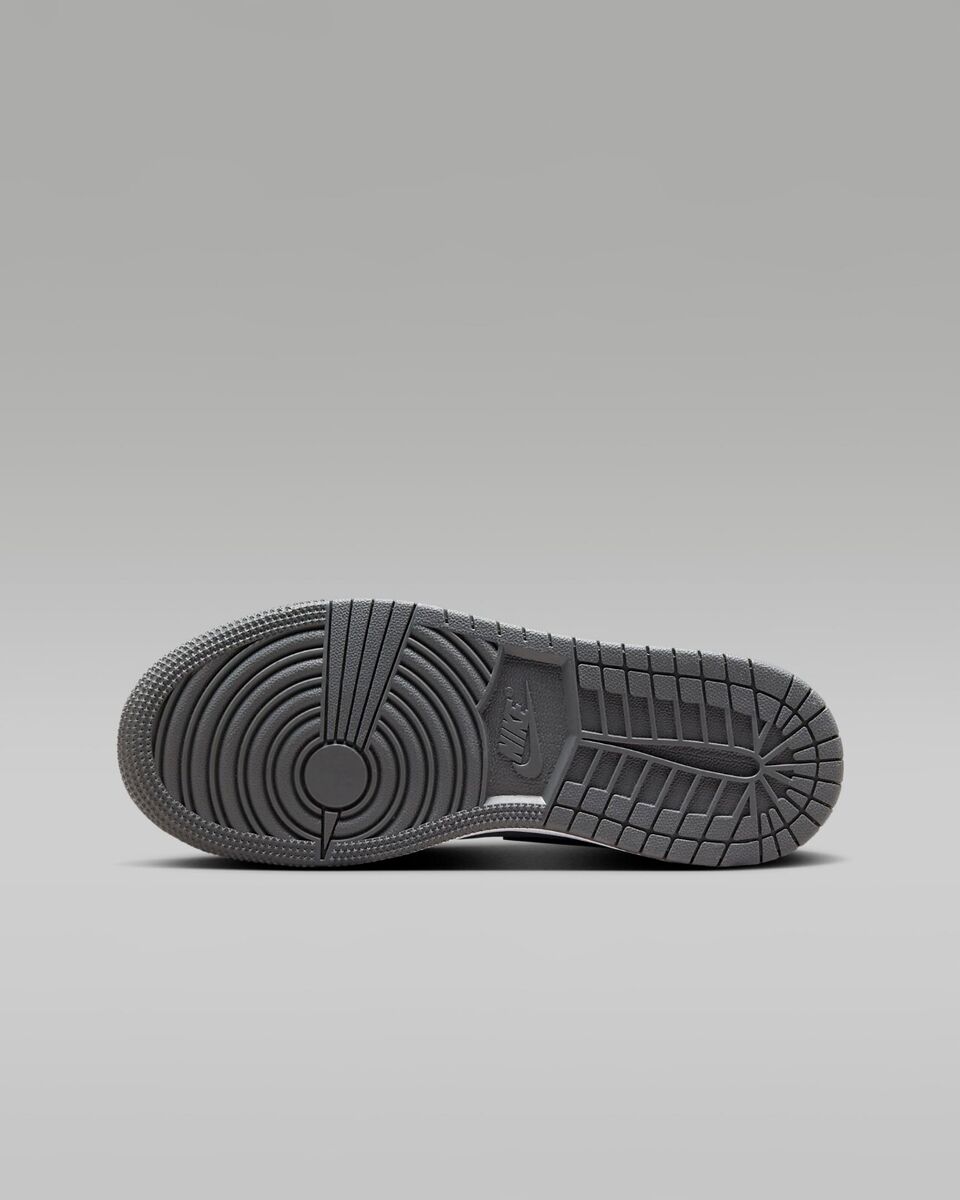 Nike GS Air Jordan 1 Mid Black White Iron Grey DQ8423-001 Nike GS Air Jordan 1 Mid Black White Iron Grey DQ8423-001