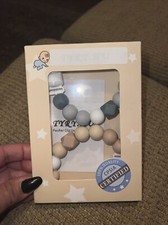 Silicone Pacifier Clip for Baby Boys or Girls for Teething Toys 2 Pack Gift Set