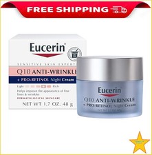 Eucerin Q10 Anti-Wrinkle Face Night Cream, Unscented 1.7 Ounce