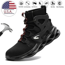 Mens' Sneakers Safety Work Shoes Steel Toe Anti-smash Boots Indestructible Shoes