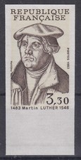 FRANCE : 1983 - MARTIN LUTHER N° 2256a NON DENTELE NEUF ** LUXE SANS CHARNIERE