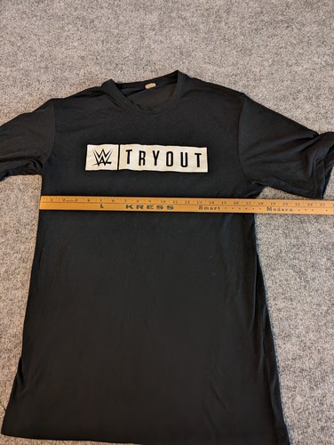 Rare WWE Tryout 2021 Worn Participant Black Shirt SPORT TEK Medium #24 - Picture 7 of 8