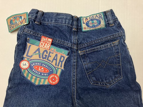 Vintage LA Gear Jeans Girls Size 8 22 x 25 High Rise Straight Heavy Cotton Denim - Picture 6 of 10