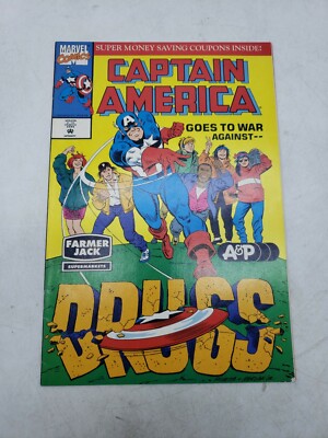Captain America Goes to War Against Drugs 1992B a&p marvel p1a39 | eBay