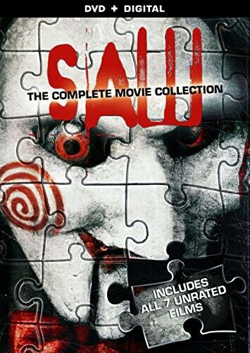 SAW 1-7 COMPLETE 7 FILM SAW SERIES COLLECTION 4 DVD DISC SET D.GLOVER-C.ELWES WS - Picture 1 of 1