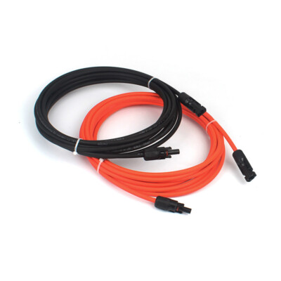 Solarkabel Verlängerungskabel rot schwarz 2.5/4/6mm² Solarleitung PV mit Stecker