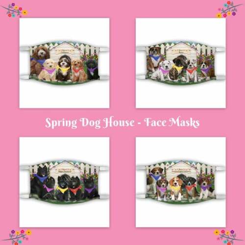 Spring Dog House Dogs Cats Photo Face Masks, Personalized Photo Face Masks - Picture 1 of 97