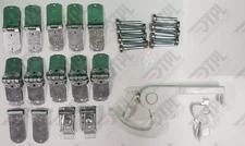 40 Piece TODCO Roll Up Door Repair Kit 1" Rollers WHITE Lock + Keeper tpk-1049