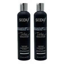 2 Pack Sedu Detox Charcoal Conditioner Clarifying 10.1 oz Removes Buildup HTF