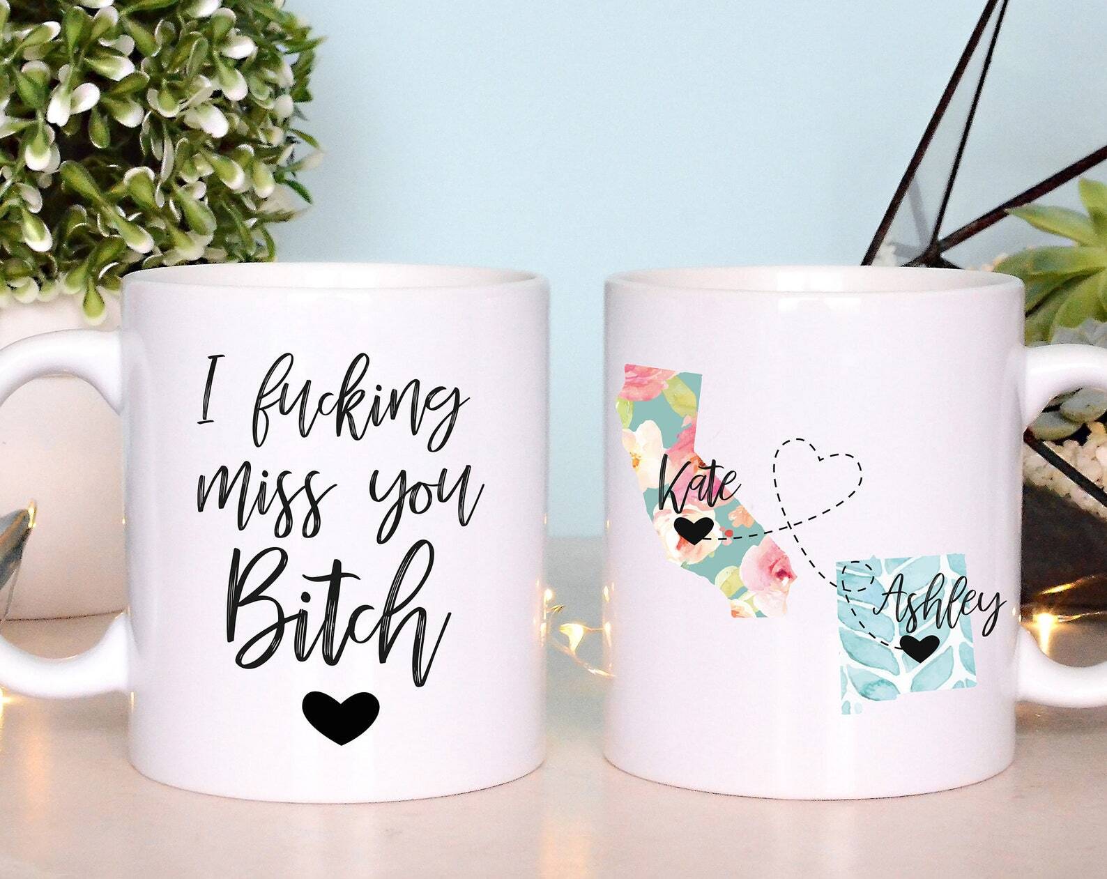 Long Distance Friendship Mug Unbiological Sister I Miss You Mug Bf Mug Best