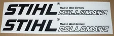 STIHL Rollomatic Decal for Chain Saw Guide Bar, Black, 8-3/4" long, pair, CS104