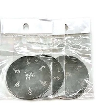  Miss Ana stamp plate round B108 Round Nail Art Stamping Plate 3Pack
