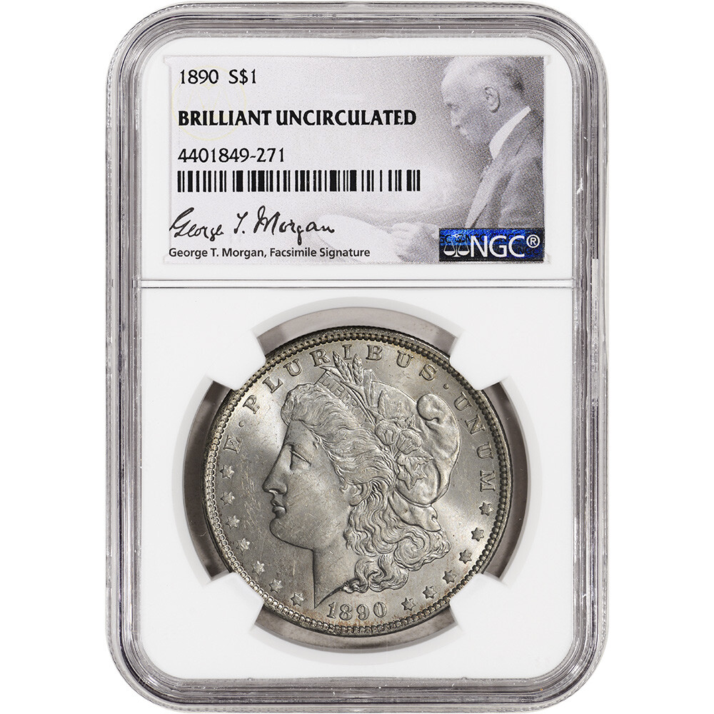 1890 US Morgan Silver Dollar $1 - NGC Brilliant Uncirculated | eBay