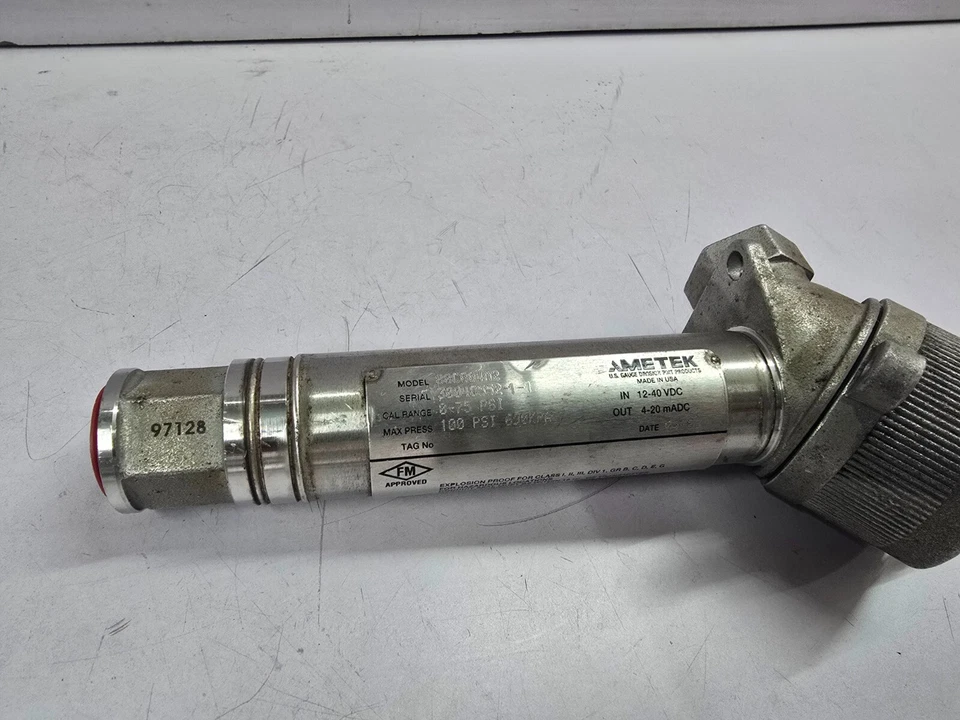 AMETEK 88C004A2 Pressione Trasmettitore Cal Gamma 0-75 Psi Massimo 100PSI 690 - Image 4 of 4