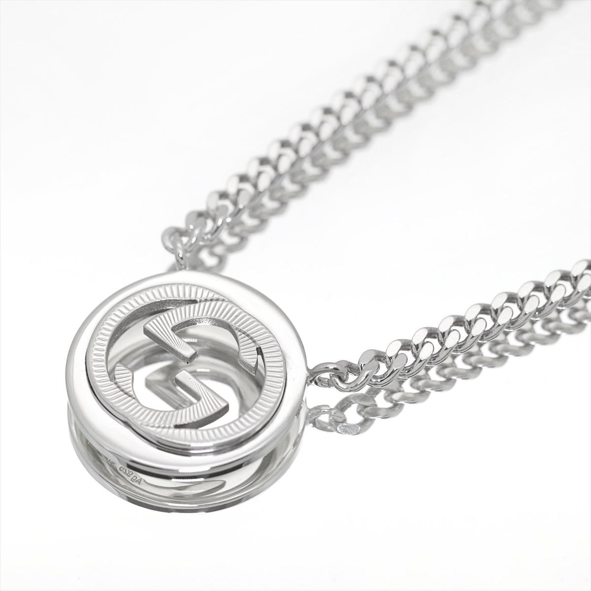 ★GUCCI★Interlocking G Pendant Necklace Silver【関税込】 Gucci Necklace Interlocking G Pendant Silver Ag925 Men