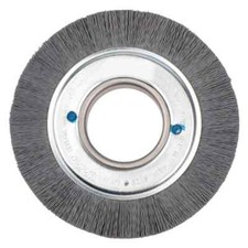 Weiler 83010 Wheel Brush: 6" Wheel Dia, Crimped, 2" Hole, Nylon, 320 Grit