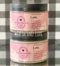 2~Bath & Body Works Aromatherapy Love Cacao Rose Shea Sugar Body Scrub 12.5 Oz