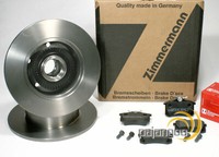 Zimmermann Bremsscheiben Radlager ABS Ringe BeläGe Hinten FüR Citroen Peugeot