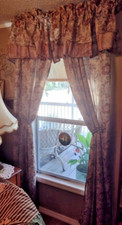 Traditions By Waverly Navarra Antique Room Darkening Set 6 Panels  4 Valances
