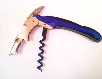 Rialto/Murano Double Power  Waiter s Corkscrew, Translucent Blue